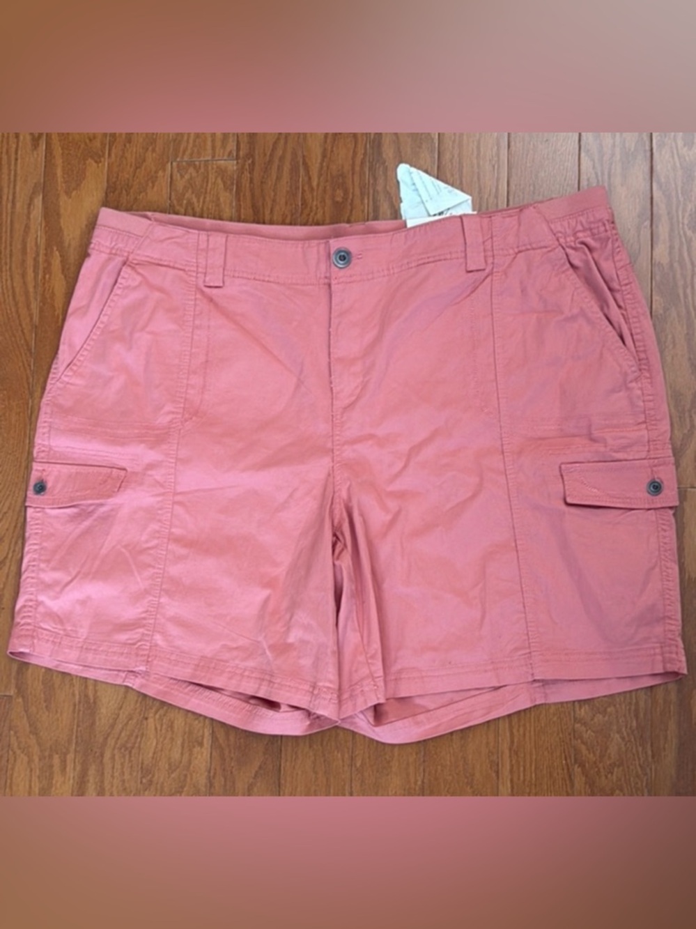 Style & Co Zig Zag Sea Coral Cargo‎ Shorts 3X NWT